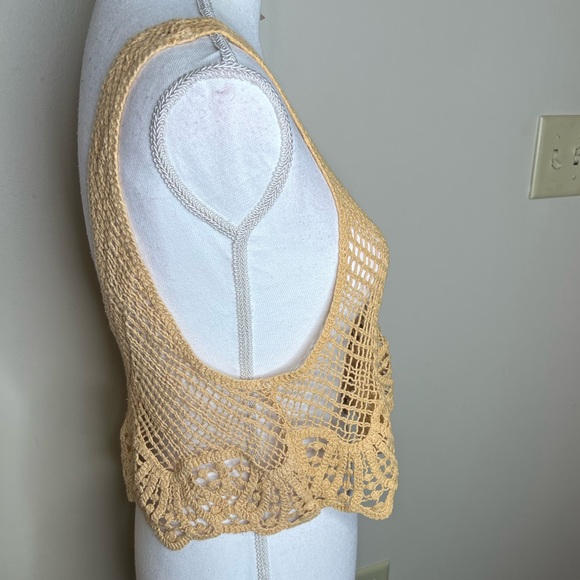 Free People Crochet Crop Top Size XS/S - Picture 3 of 10